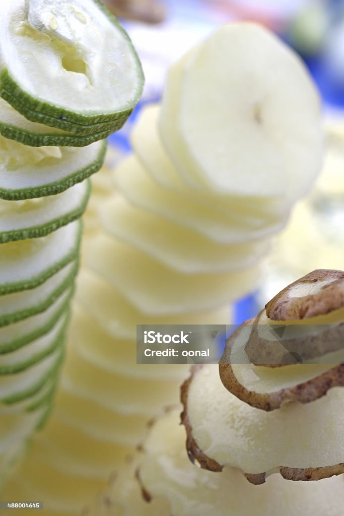 Die cuts of zucchini - Lizenzfrei Abnehmen Stock-Foto
