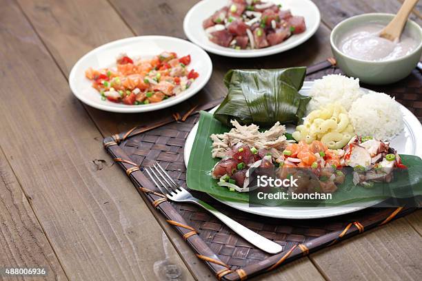 Hawaiian Traditional Plate Lunch Stock Photo - Download Image Now - Food, Big Island - Hawaii Islands, Hawaii Islands