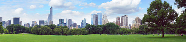 New York Central Park panorama New York Central Park panorama, United States panorama park stock pictures, royalty-free photos & images