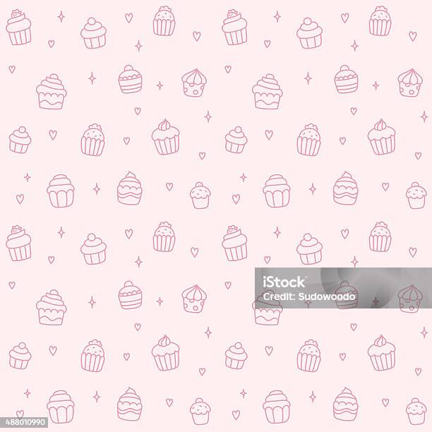 Cupcake Seamless Pattern Stock Illustration - Download Image Now - Cupcake, Backgrounds, Pattern