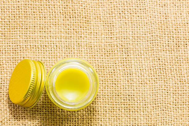 istock herbal balm in glass pot 488013602