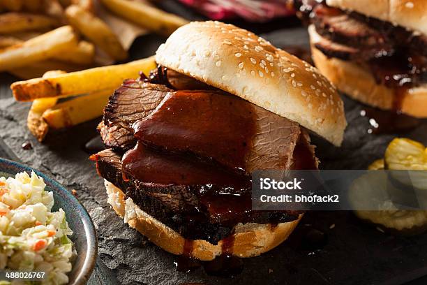 Smoked Barbecue Brisket Sandwich Stock Photo - Download Image Now - Brisket, Sandwich, Affectionate