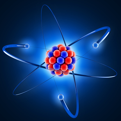 atom 3d illustration