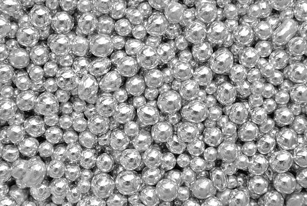 Sprinkles silver ball stock photo