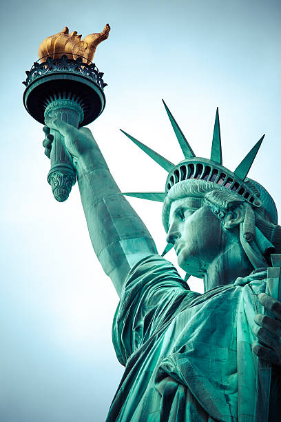 The Statue of Liberty at New York City stock photo