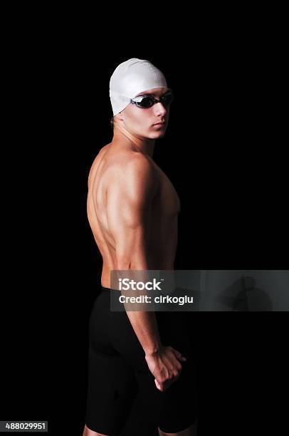 Portrait Of Muscular Male Swimmer Stock Photo - Download Image Now - Active Lifestyle, Adult, Back