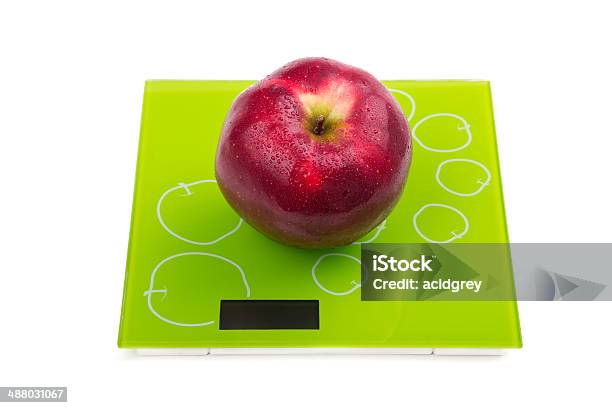 Red Apple On Scales Stock Photo - Download Image Now - Apple - Fruit, Cut Out, Food