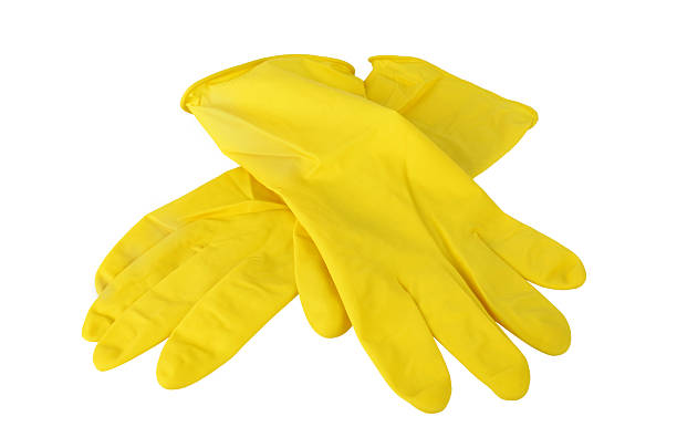 istock Surgical gloves isolated on white background 488031831
