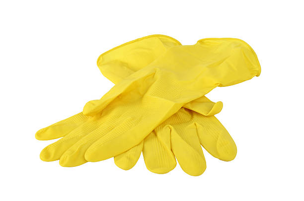 istock Surgical gloves isolated on white background 488031853