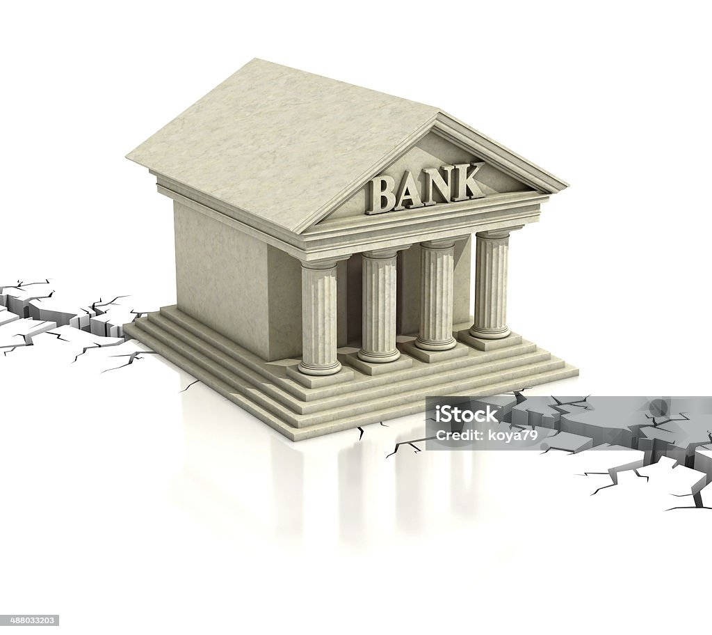 bank crisis 3d concept Abstract Stock Photo