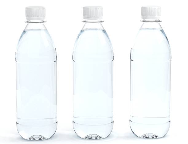 istock Bottles of water isolated on white background 488046909