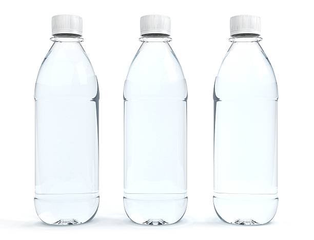 istock Bottles of water isolated on white background 488047119
