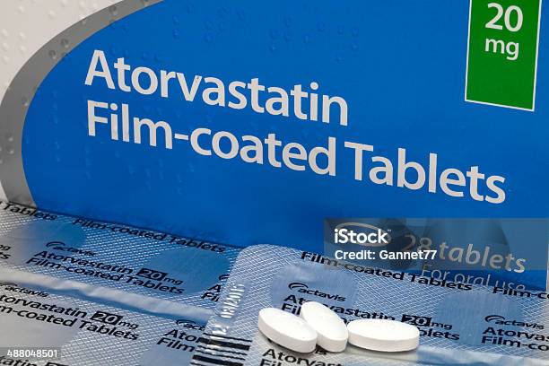 Atorvastatin Tablets Stock Photo - Download Image Now - Atorvastatin, Box - Container, Editorial