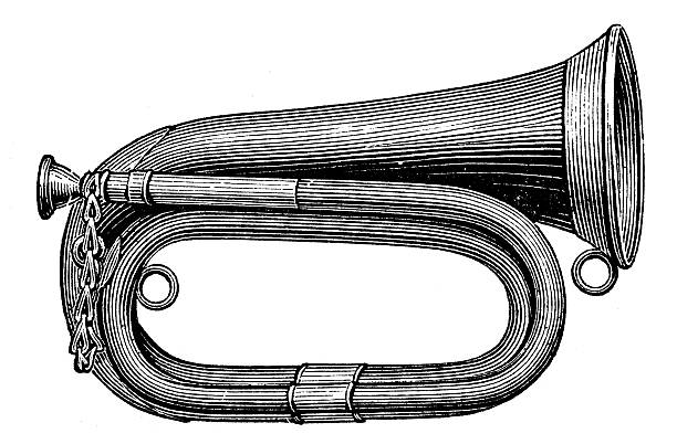 Bugle Instruments Drawing Bugle Drawings Illustrations, Royalty-Free Vector Graphics & Clip Art ...