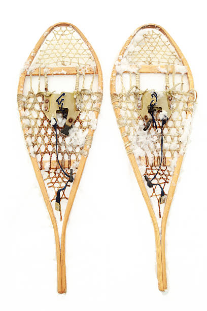 istock Wood Snowshoes on White 488049527