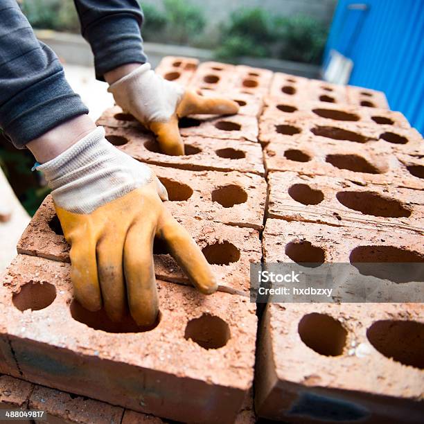 Construction Stock Photo - Download Image Now - Brick, Carrying, Bricklayer