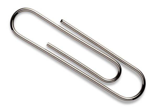 Isolated paper clip with path stock photo