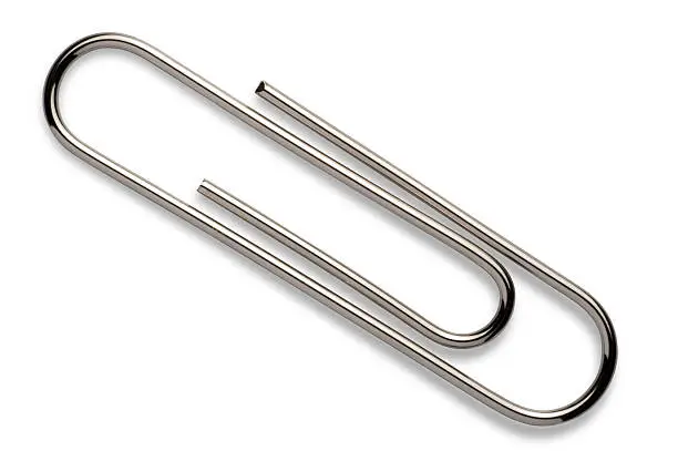 Photo of Isolated paper clip with path