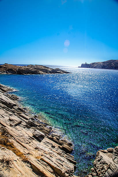 istock Rocky Greek Coastline and Harbor 488050357