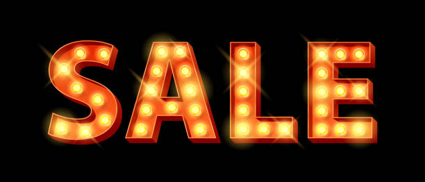 istock Sale word lighr bulbs letters sign 488050614