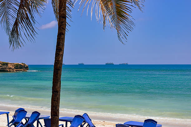 The shores of the Indian Ocean in Dar es Salaam, Tanzania, Africa