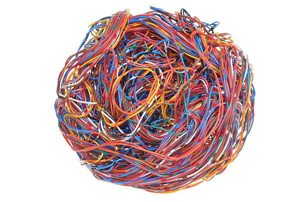 istock Ball of tangled wires 488050986