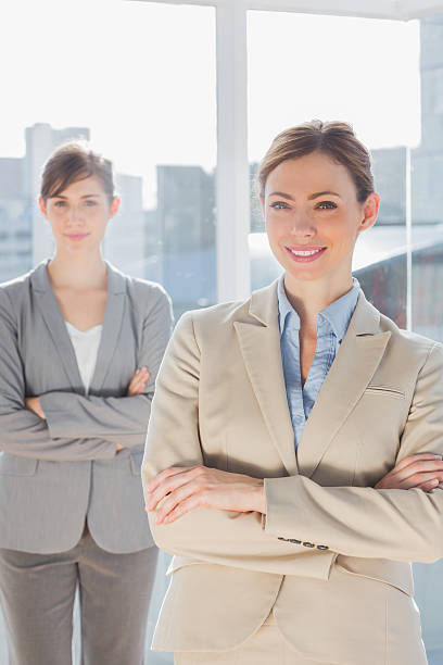 istock Two happy businesswomen 488051419