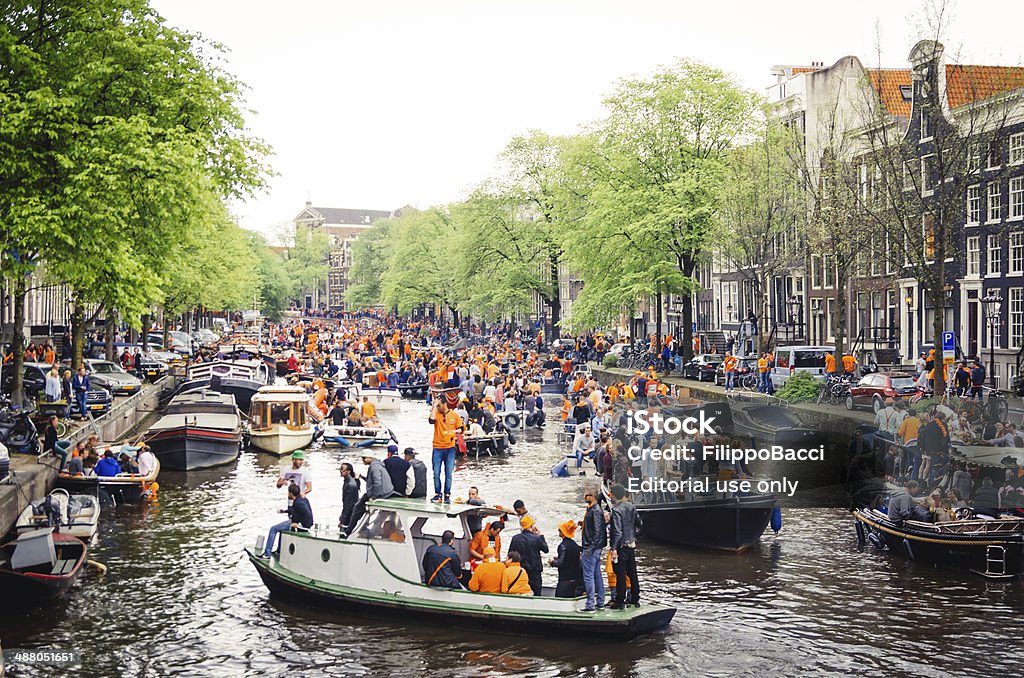 Koningsdag 2014년 암스텔담 - 로열티 프리 2014년 스톡 사진