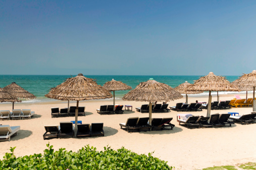 Beach front at the Cua Dai Beach in Vietnam near Hoi An