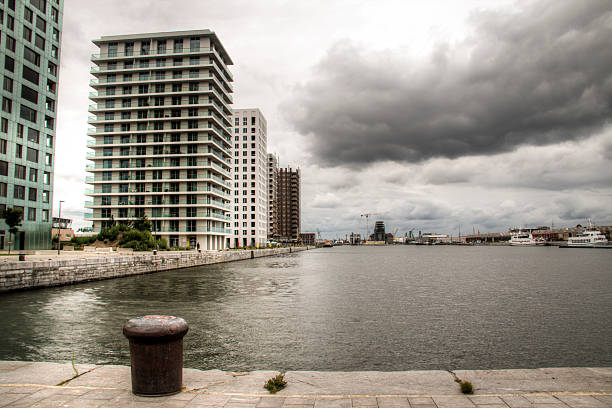 istock Modern buildings in the harbour of Antwerp 488052062