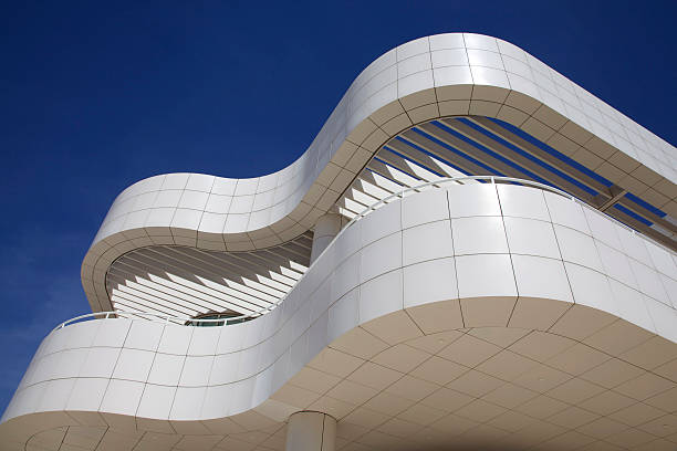 architectural abstract of the j. paul getty museum - getty 個照片及圖片檔