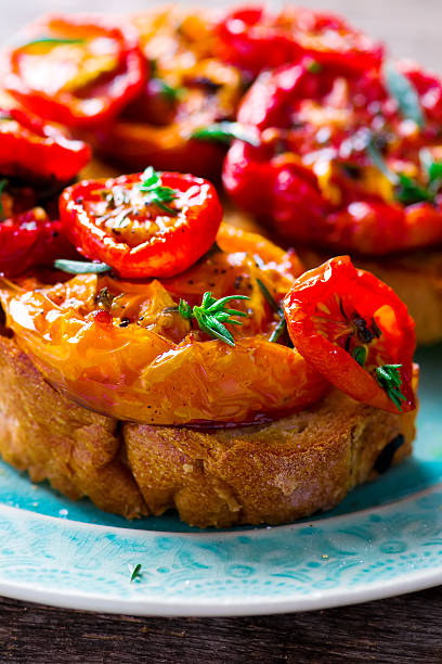 istock bruschetta with baked tomato 488055394
