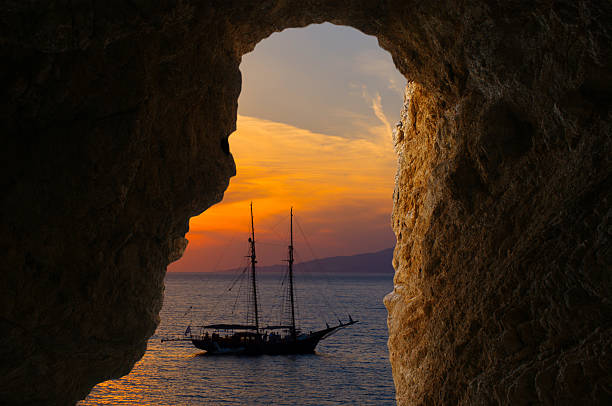 istock Sunset at famous Mykonos island, Greece 488060022