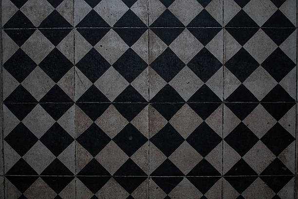 istock Background of black and white tiles 488062414