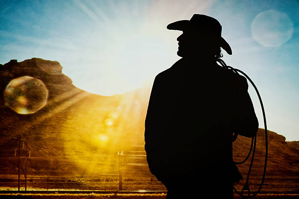 istock Cowboy standing in front of hill 488064018