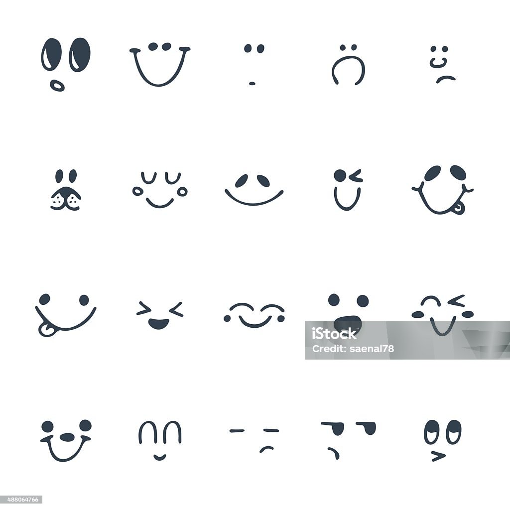 Ilustración de Conjunto De Divertidos Dibujados A Mano Las Caras Feliz Caras y más Vectores Libres de Derechos de Cara humana - iStock Ilustración de Conjunto De Divertidos Dibujados A Mano Las Caras Feliz Caras y más Vectores Libres de Derechos de Cara humana - iStock