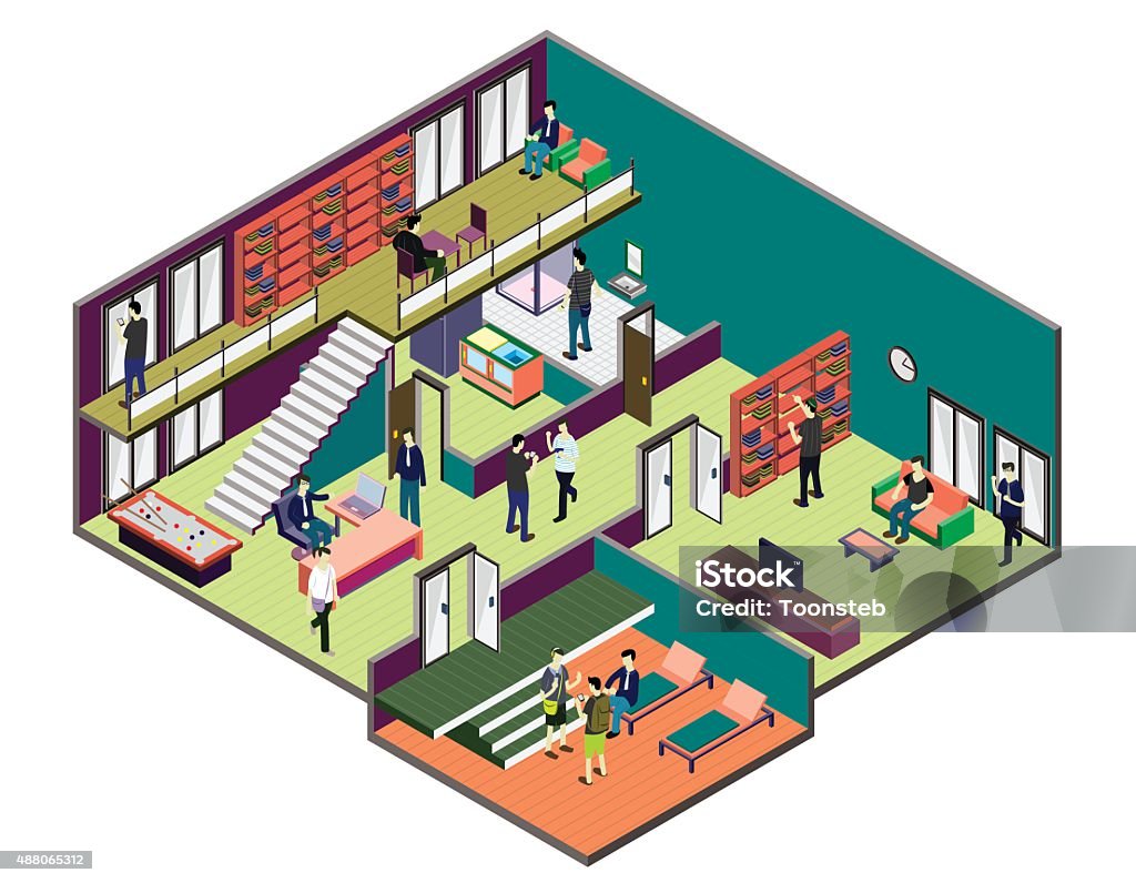 illustration of info graphic interior  room concept illustration of info graphic interior  room concept in isometric graphic 2015 stock vector