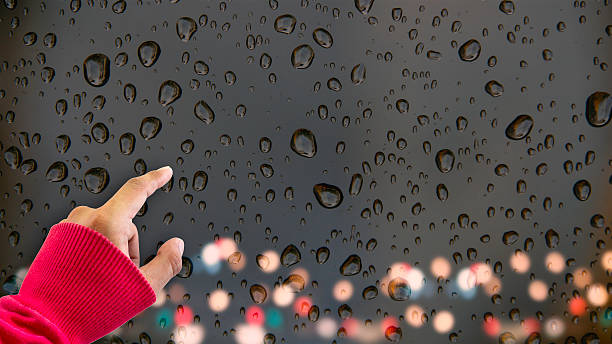 istock Drops of rain on glass. 488066162