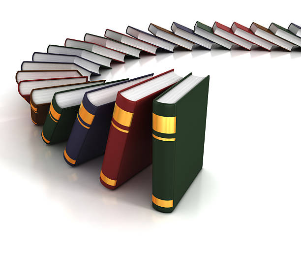 istock books falling like dominoes 3d concept 488077813