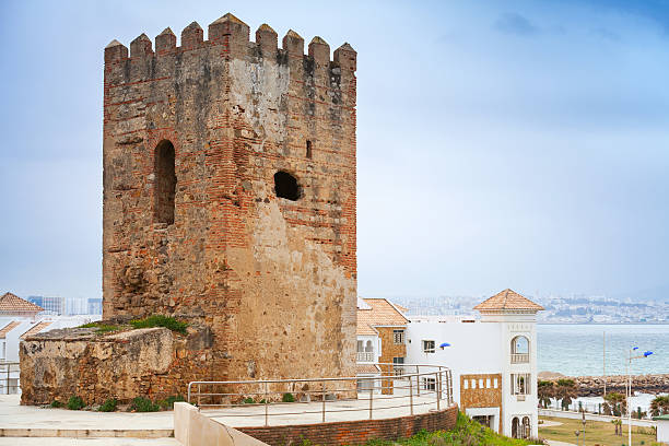 istock Ancient fortress tower in Tangier town, Morocco 488078403