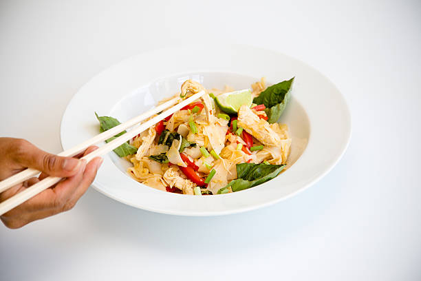 istock Chicken Pad Kee Mao with Bell Pepper and Thai Basil 488079596
