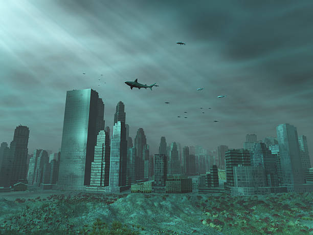 Modern city under the sea