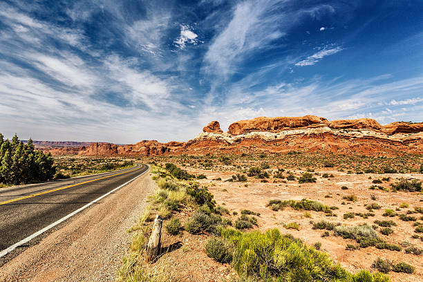 istock Desert Highway - Arches National Park Utah USA 488082100