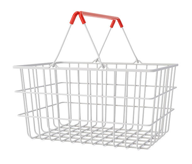 istock Shopping basket isolated on white backround 488083894