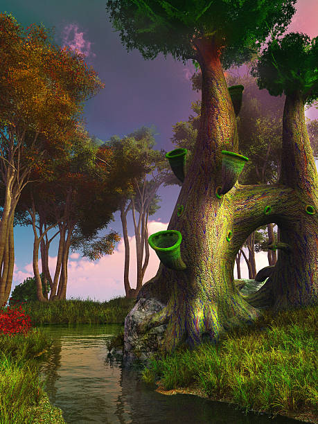 istock Stream in the fairytale forest 488088568