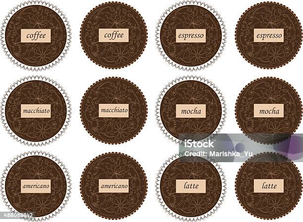 Coffee Labels Stock Illustration - Download Image Now - 2015, Brown, Cafe