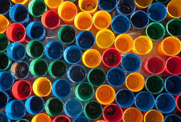 istock Colorful paint glass bowl 488091932