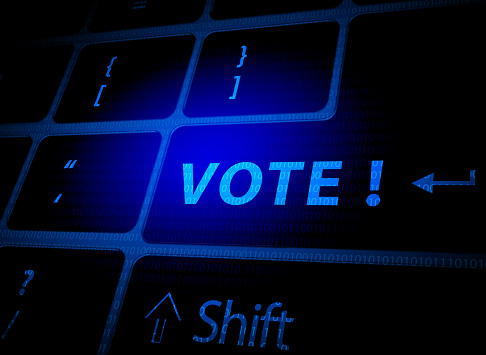 Vote button on computer keyboard
