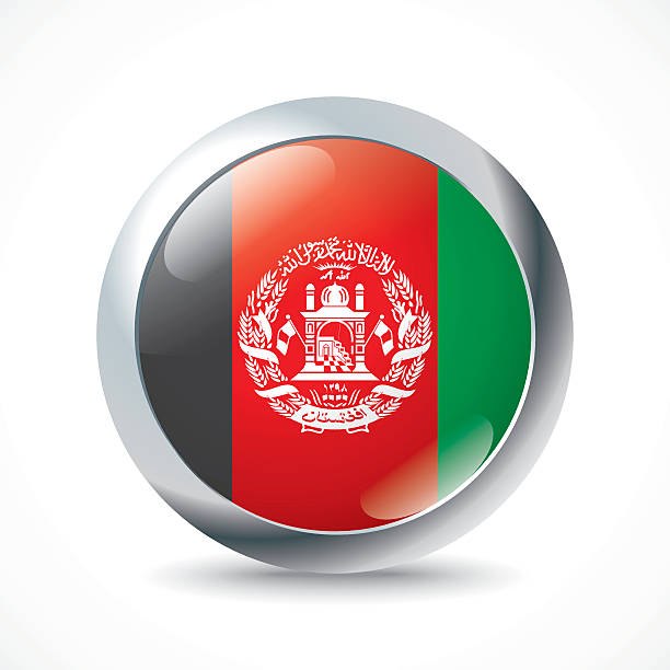 ilustraciones, imágenes clip art, dibujos animados e iconos de stock de afganistán bandera de botón - helmand
