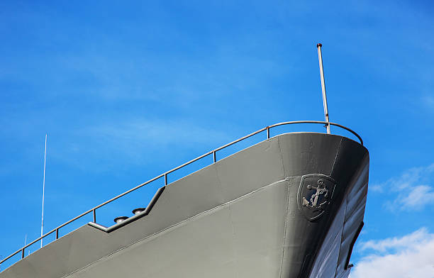 istock Ship mooring - view of a bow 488093840
